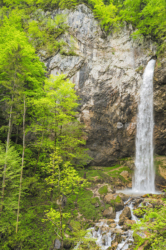 Wildensteiner Wasserfall在奥地利的春天